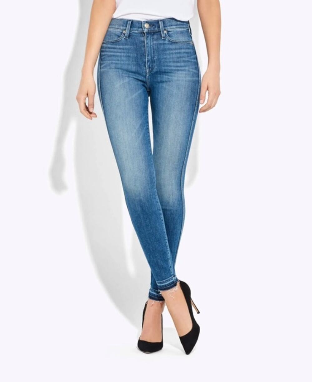 AYR The Riser High Rise Skinny Stretch Jeans W32 L28 Neon Jupiter staple piece